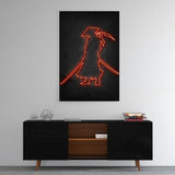 Samurai - neon - Mockup mit Hintergrund 2 - Hustling Sharks