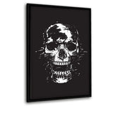 Scream Silber - Leinwandbild mit Schattenfuge "schwarz" - Hustling Sharks