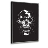 Scream Silber - Leinwandbild mit Schattenfuge "silber" - Hustling Sharks