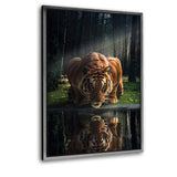 See The King - Leinwandbild mit Schattenfuge "silber" - Hustling Sharks