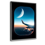 See The Moon- Leinwandbild mit Schattenfuge "silber" - Hustling Sharks