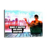 SHOCK THE WORLD - Plexiglasbild - Hustling Sharks