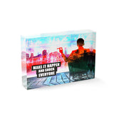 Shock Everyone - 15x10cm-Acrylglasblock-Hustling Sharks