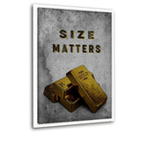 SIZE MATTERS - Leinwandbild mit Schattenfuge "weiß" - Hustling Sharks