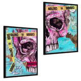 The Skull-Bundle | Leinwandbild mit Schattenfuge - schwarz "Skull-Bundle" | Hustling Sharks