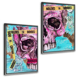 The Skull-Bundle | Leinwandbild mit Schattenfuge - silber "Skull-Bundle" | Hustling Sharks