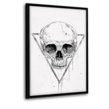 Skull In A Triangle #1 - Leinwandbild mit Schattenfuge "schwarz" - Hustling Sharks