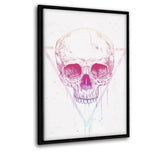 Skull In A Triangle #2 - Leinwandbild mit Schattenfuge "schwarz" - Hustling Sharks