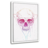 Skull In A Triangle #2 - Leinwandbild mit Schattenfuge "weiß" - Hustling Sharks