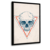 Skull In A Triangle #3 - Leinwandbild mit Schattenfuge "schwarz" - Hustling Sharks