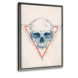 Skull In A Triangle #3 - Leinwandbild mit Schattenfuge "silber" - Hustling Sharks