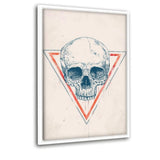 Skull In A Triangle #3 - Leinwandbild mit Schattenfuge "weiß" - Hustling Sharks