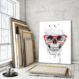 Skull With Red Glasses - Mockup mit Hintergrund - Hustling Sharks