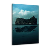 Skull Island - Alu-Dibond Bild - Hustling Sharks