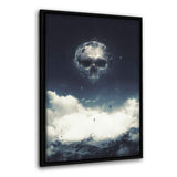Skull Moon - Leinwandbild mit Schattenfuge "schwarz" - Hustling Sharks