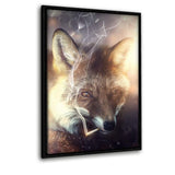 Smoking Fox - Leinwandbild mit Schattenfuge "schwarz" - Hustling Sharks