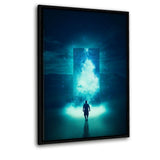 Space Gate - Leinwandbild mit Schattenfuge "schwarz" - Hustling Sharks