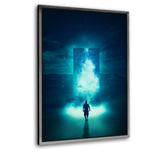 Space Gate - Leinwandbild mit Schattenfuge "silber" - Hustling Sharks