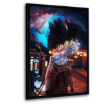 Space Lover - Leinwandbild mit Schattenfuge "schwarz" - Hustling Sharks