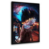 Space Lover - Leinwandbild mit Schattenfuge "schwarz" - Hustling Sharks