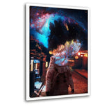 Space Lover - Leinwandbild mit Schattenfuge "weiß" - Hustling Sharks