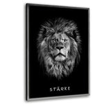 STÄRKE - Leinwand mit Schattenfuge "silber" - Hustling Sharks