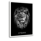STÄRKE - Leinwand mit Schattenfuge "weiß" - Hustling Sharks