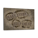 MAKE EVERY STEP COUNT! - Alu-Dibond Bild - Hustling Sharks