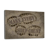 MAKE EVERY STEP COUNT! - Plexiglasbild - Hustling Sharks