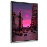 Sundown 4 - Leinwandbild mit Schattenfuge "silber" - Hustling Sharks