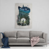 Surreal Cat - Mockup mit Hintergrund 1 - Hustling Sharks