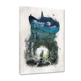 Surreal Cat - Leinwandbild - Hustling Sharks