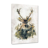 Surreal Deer - Leinwandbild - Hustling Sharks