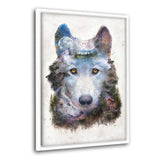 Surreal Wolf - Leinwandbild mit Schattenfuge "weiß" - Hustling Sharks