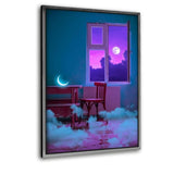 Sweet Home - Leinwandbild mit Schattenfuge "silber" - Hustling Sharks