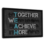 T.E.A.M. - Leinwandbild mit Schattenfuge "schwarz" - Hustling Sharks