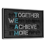 T.E.A.M. - Leinwandbild mit Schattenfuge "silber" - Hustling Sharks