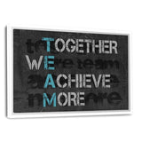 T.E.A.M. - Leinwandbild mit Schattenfuge "weiß" - Hustling Sharks