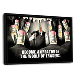 THE CREATOR - Leinwandbild mit Schattenfuge "schwarz" - Hustling Sharks
