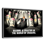 THE CREATOR - Leinwandbild mit Schattenfuge "silber" - Hustling Sharks