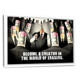 THE CREATOR - Leinwandbild mit Schattenfuge "weiß" - Hustling Sharks