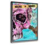 THE RIGHT SKULL - Leinwandbild mit Schattenfuge "silber" - Hustling Sharks