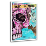 THE RIGHT SKULL - Leinwandbild mit Schattenfuge "weiß" - Hustling Sharks
