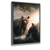 The Bears - Leinwandbild mit Schattenfuge "silber" - Hustling Sharks