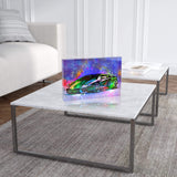 THE BEAST-30x20cm-Acrylglasblock mit Hintergrund-Hustling Sharks