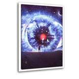 The Big Eye - Leinwandbild mit Schattenfuge "weiß" - Hustling Sharks