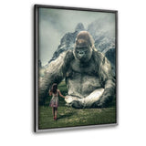 The Big Gorilla - Leinwandbild mit Schattenfuge "silber"- Hustling Sharks