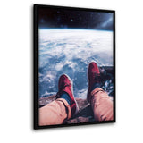 The Big View - Leinwandbild mit Schattenfuge "schwarz" - Hustling Sharks