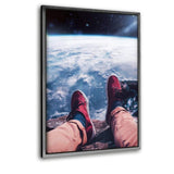 The Big View - Leinwandbild mit Schattenfuge "silber" - Hustling Sharks