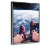 The Big View - Leinwandbild mit Schattenfuge "silber" - Hustling Sharks